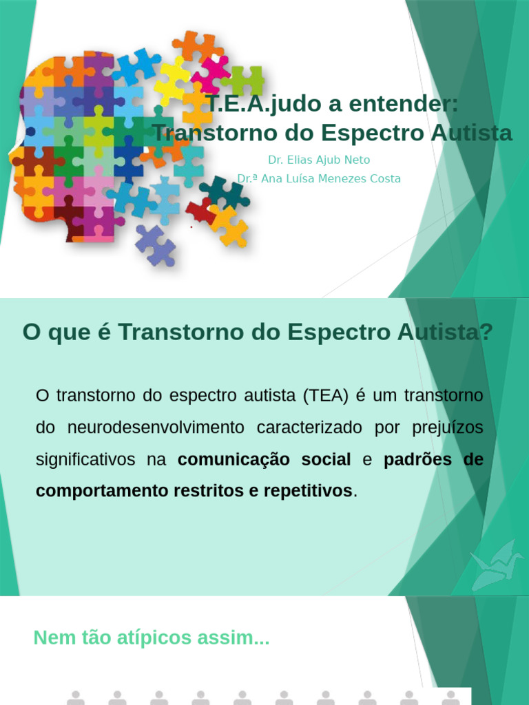 Entendendo o Transtorno do Espectro Autista | PDF | Autismo | Córtex ...