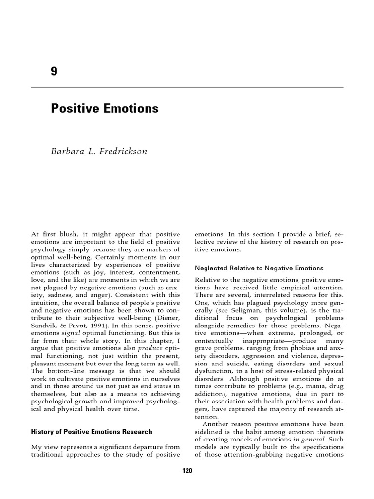 Understanding Positive Emotions | PDF | Emotions | Affect (Psychology)