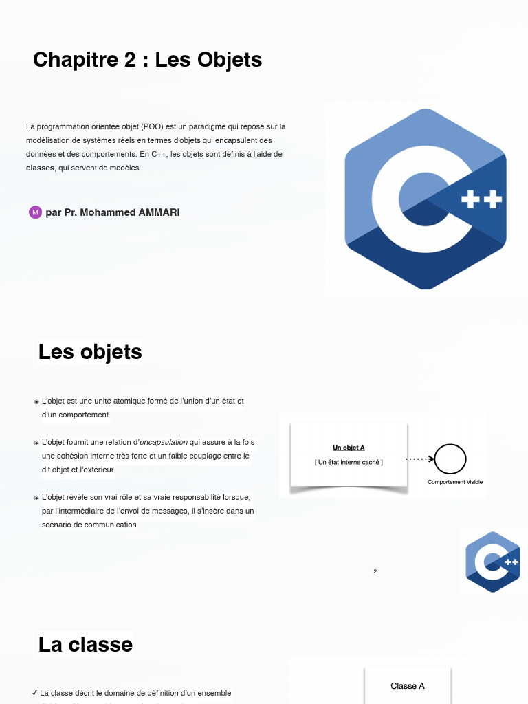 Introduction à la Programmation Orientée Objet | PDF | Classe ...