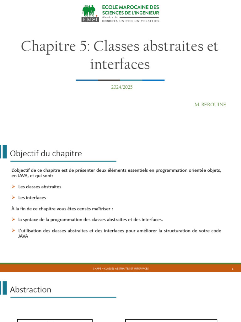 Classes Abstraites et Interfaces en Java | PDF | Classe (informatique ...