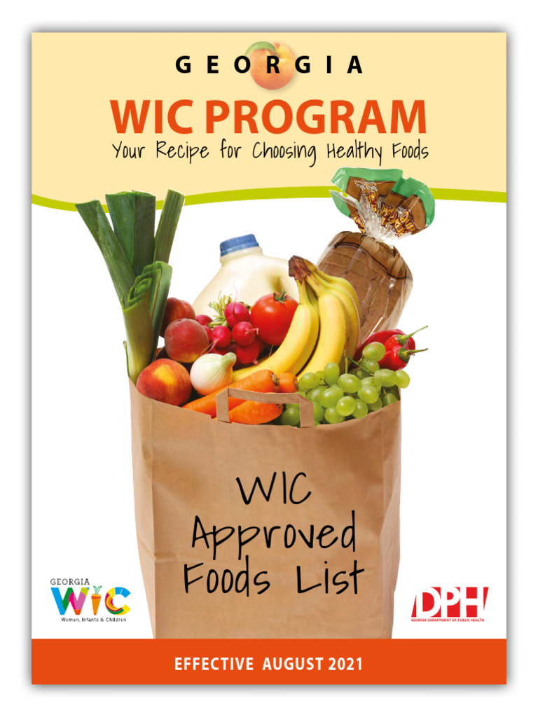 Georgia WIC Approved Foods List 2021 | PDF | Cereals | Foods