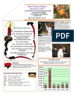 Third Sunday of Advent December 16, 2007: UCC Holiday Schedule