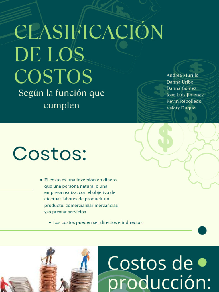 Clasificación de Costos Empresariales | PDF | Business | Inversiones