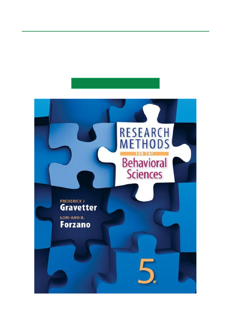 Research Methods for Behavioral Sciences | PDF | Sampling (Statistics ...