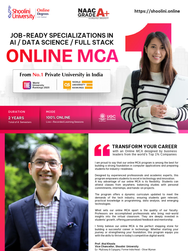 Online MCA Brochure 2024 - 03.04.25 | PDF | Artificial Intelligence ...