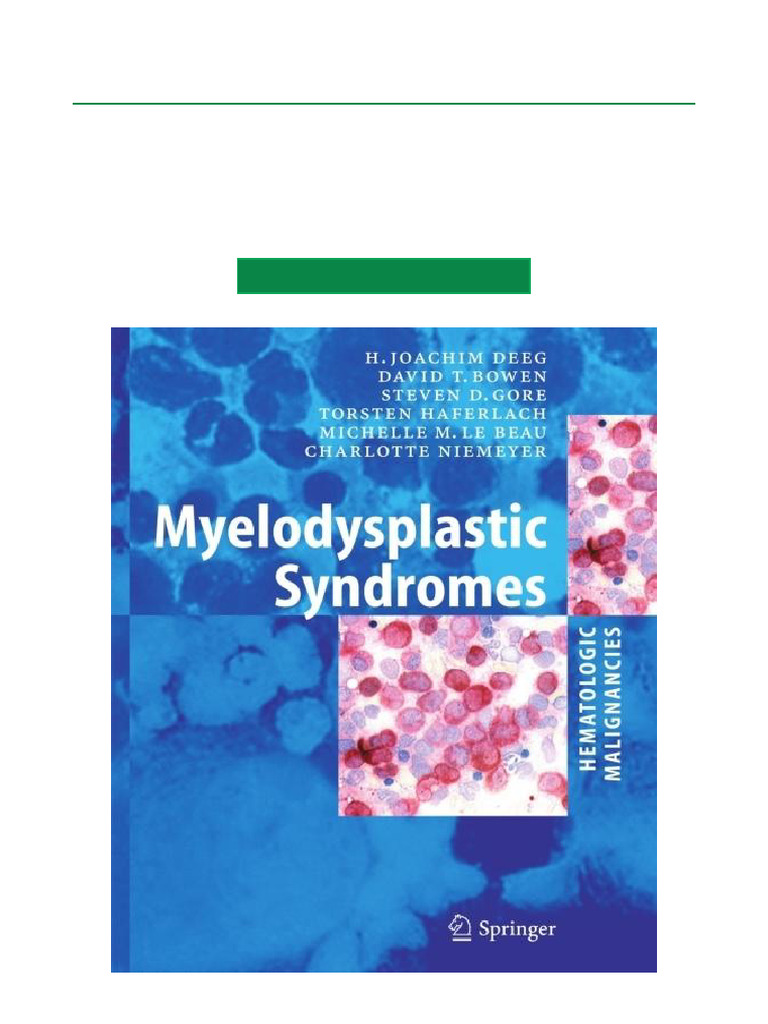 Myelodysplastic Syndromes Exclusive Download | PDF | Anemia ...