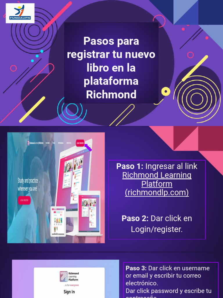 Registro en Richmond Learning Platform | PDF