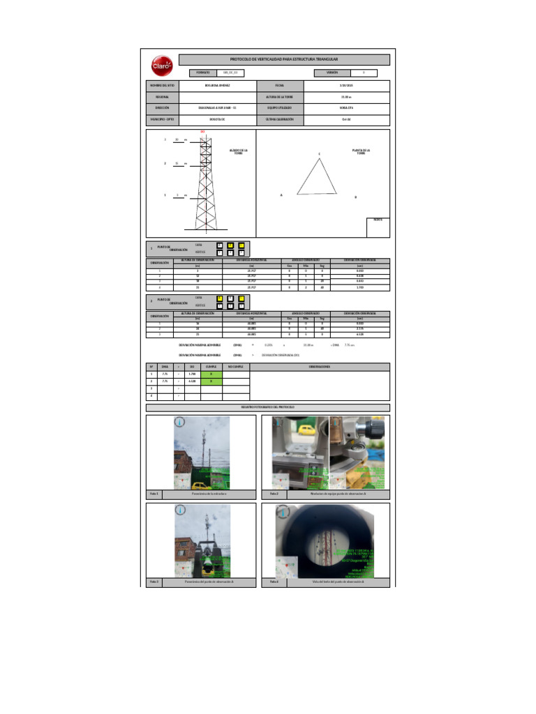 Protocolo de Verticalidad Torre Bosa | PDF