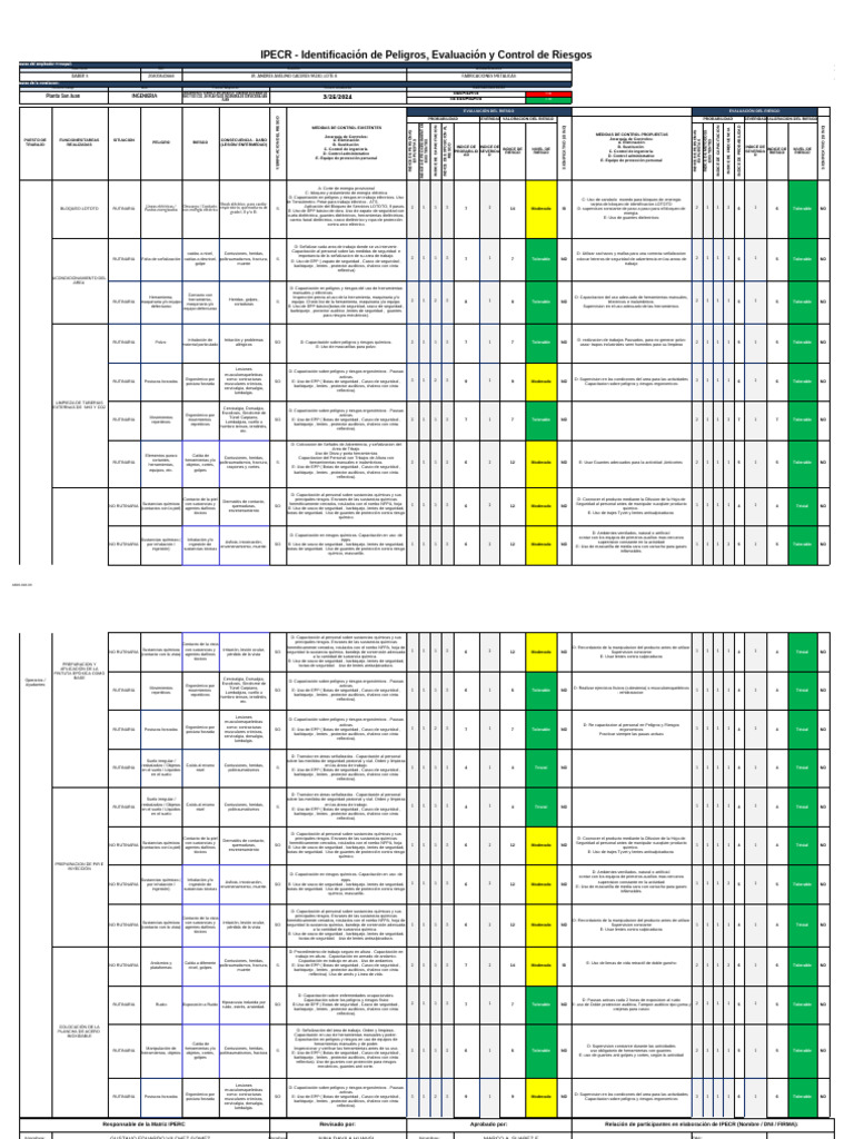 Evaluación y Control de Riesgos Laborales | PDF