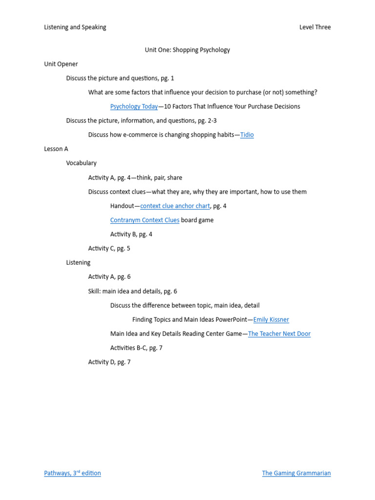 Pathways 3 Listening and Speaking Level Three Complete Set | PDF ...