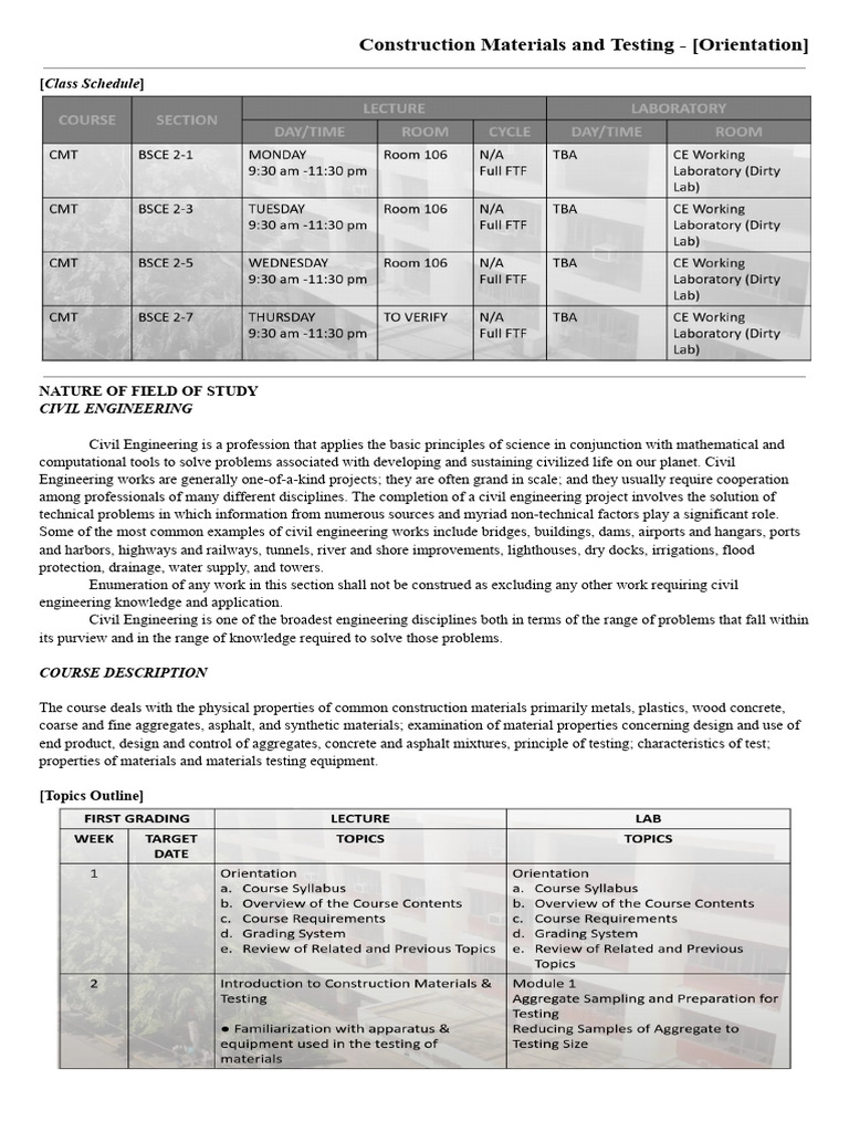 Construction Orientation | PDF | Engineering | Civil Engineering