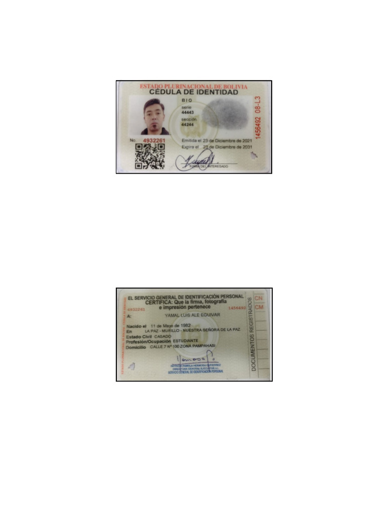 Molde Carnet de Identidad | PDF