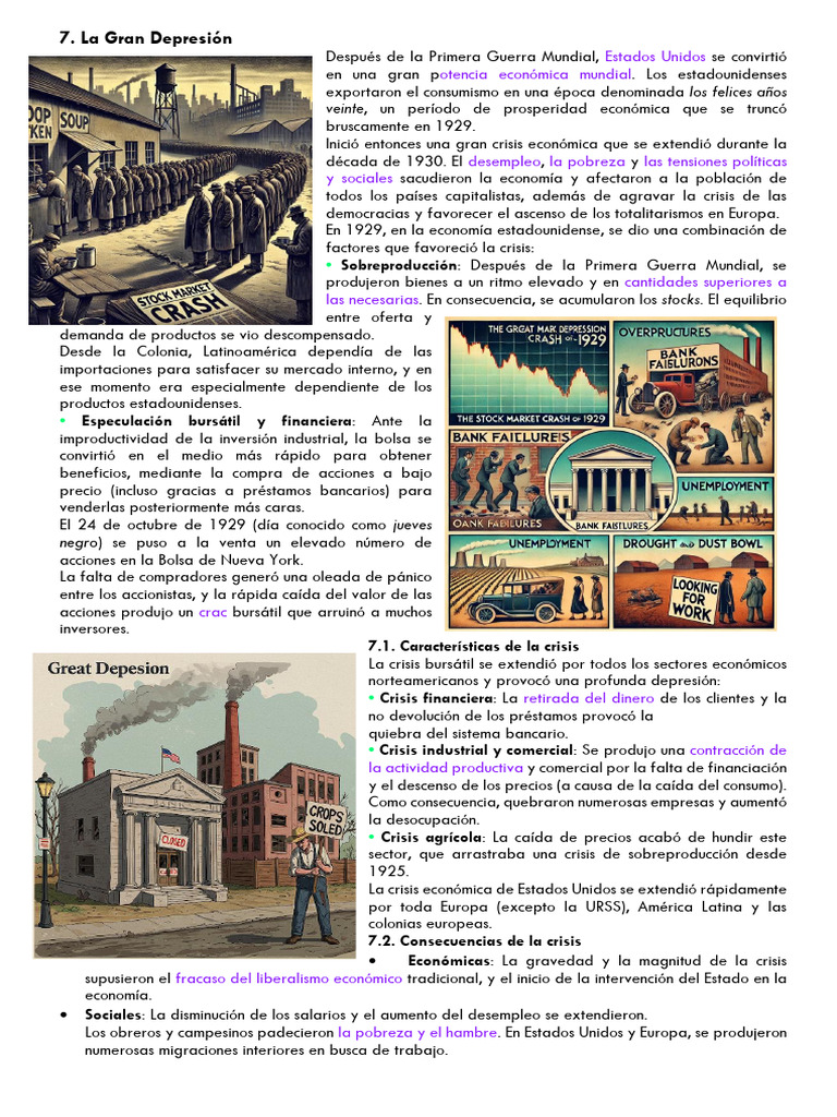 Impacto de la Crisis de 1929 en Latinoamérica | PDF | Gran depresion ...