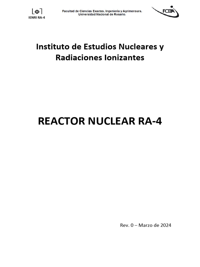 Esquema del Reactor Nuclear RA-4 | PDF | La energía nuclear | Reactor ...