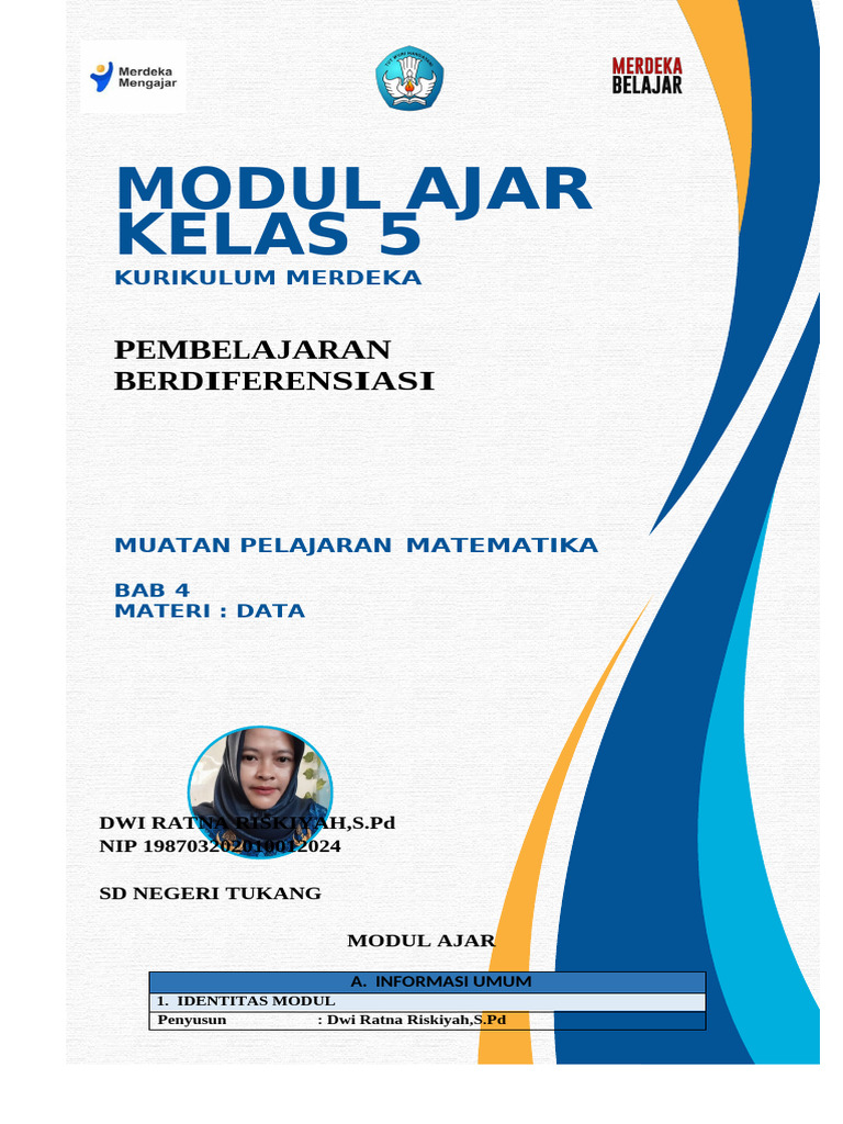 Modul Ajar Matematika Kelas 5 SD | PDF