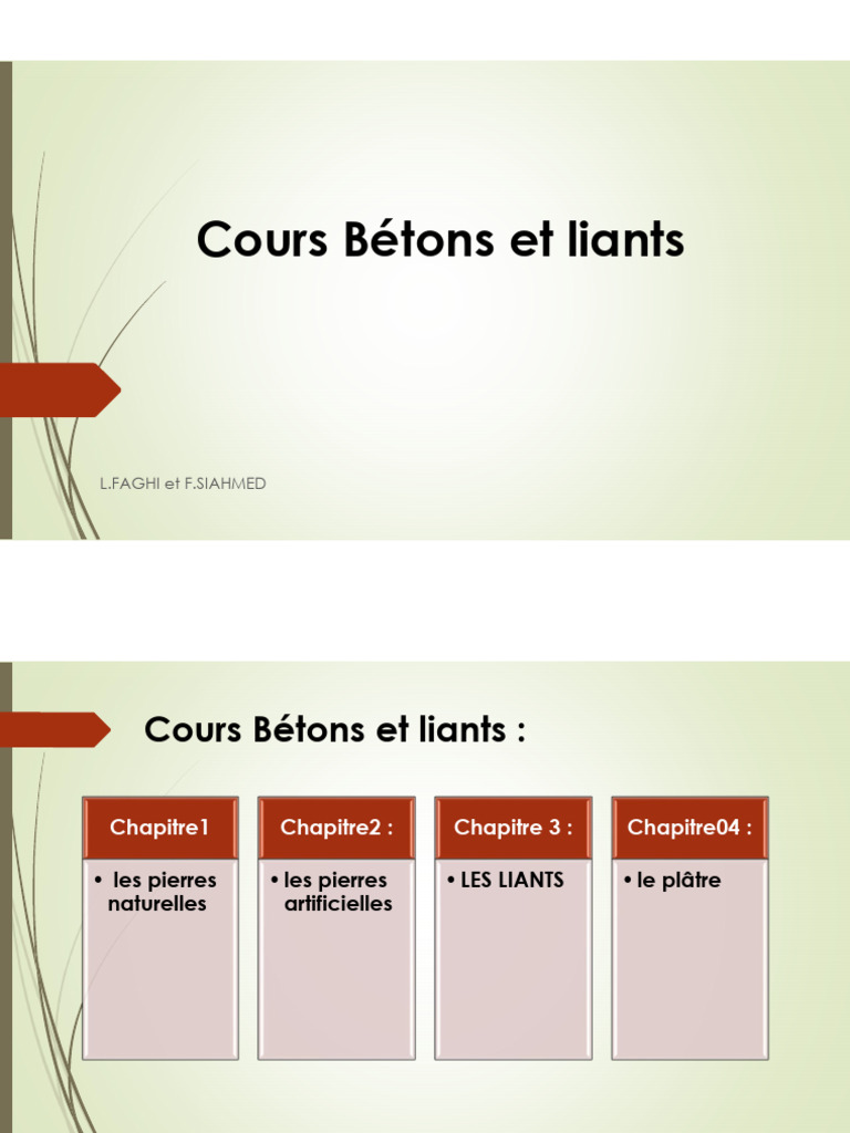 Matériaux de construction : Bétons et liants | PDF | Minéral | Béton