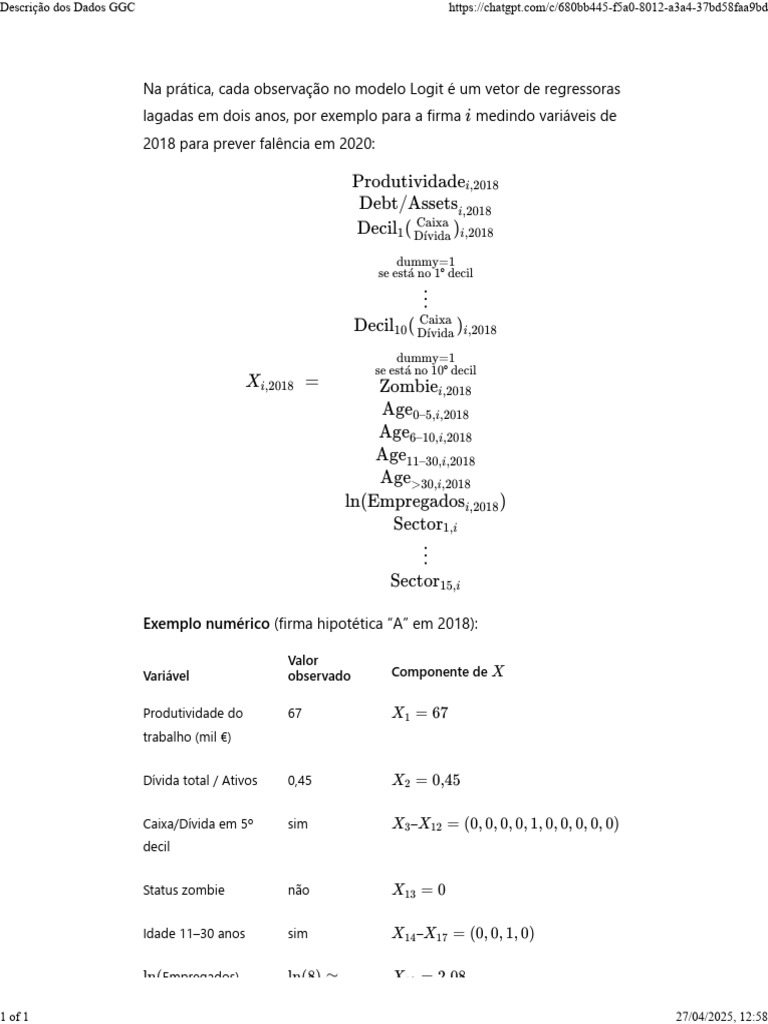 Modelo Logit para Previsão de Falência | PDF