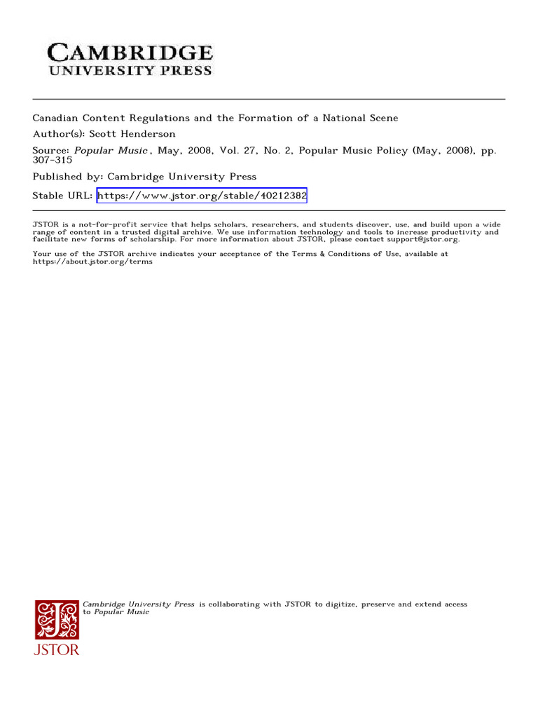 Impact of Canadian Content Regulations | PDF