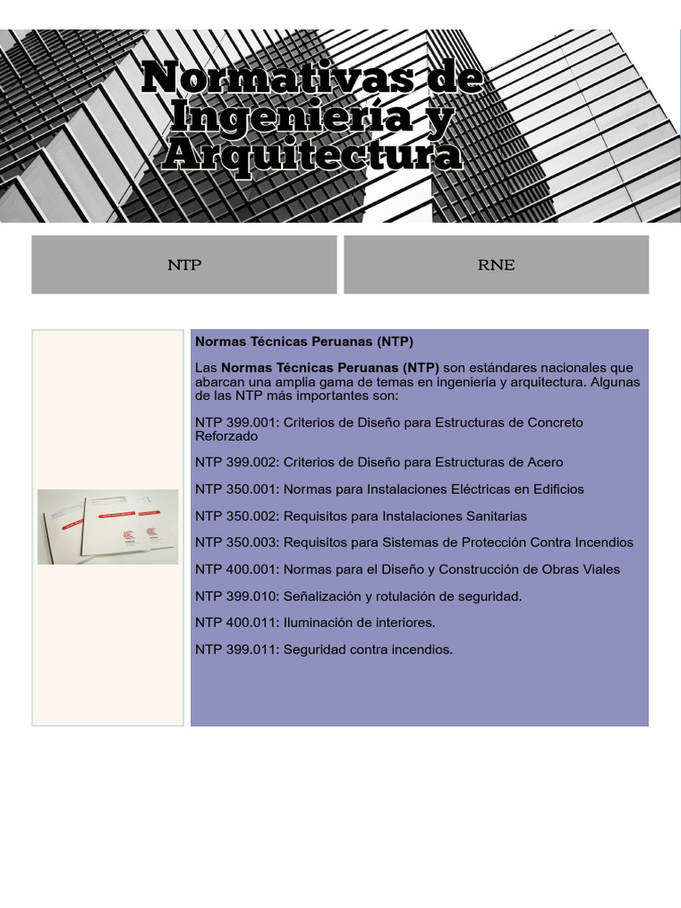 Normativas NTP en Ingeniería y Arquitectura | PDF | edificio | Código ...