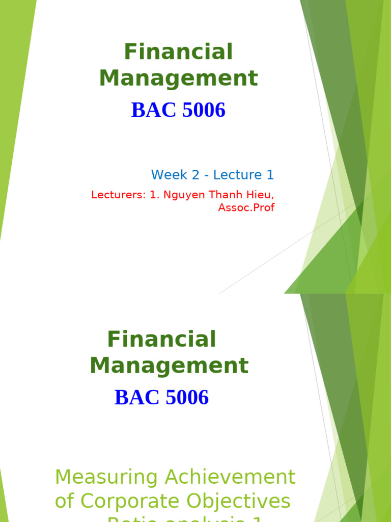 W2 Financial Ratio Analysis - 1 Final | PDF | Dividend | Financial Ratio