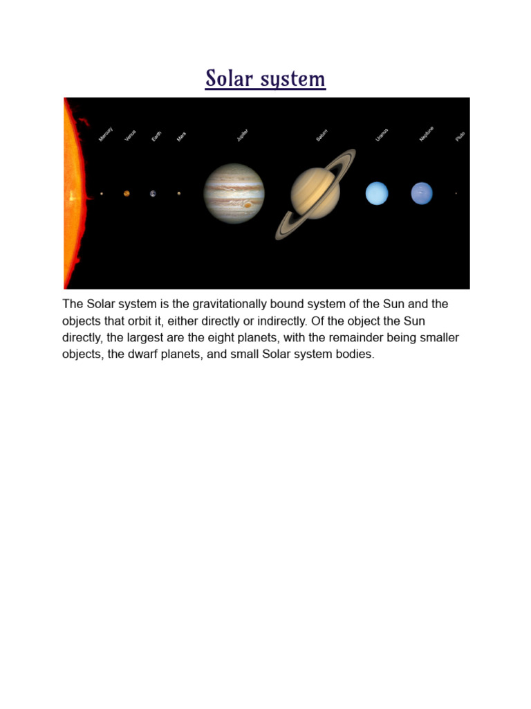 Solar System | PDF