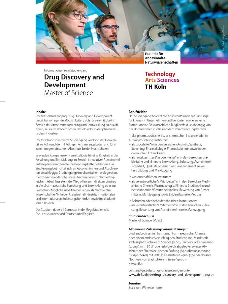 Drug Discovery and Development MSC | PDF