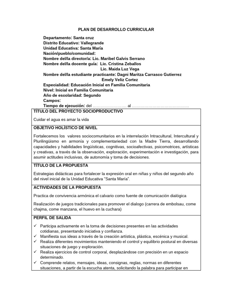 PDC 6 | PDF | Educación de la primera infancia