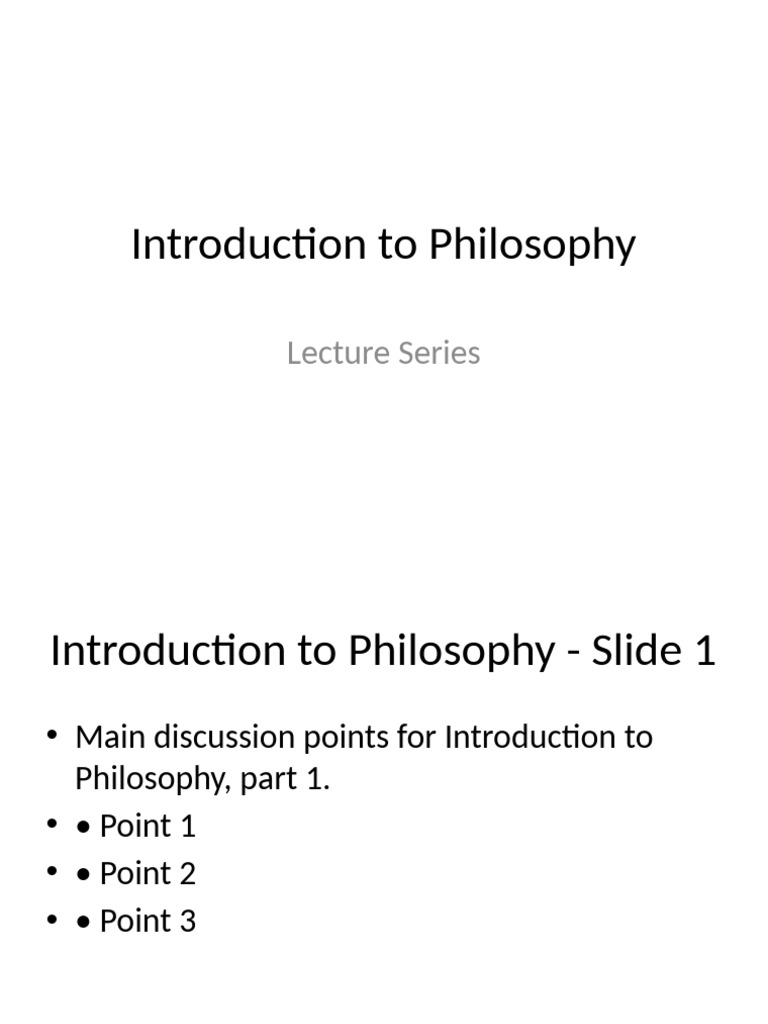 Introduction To Philosophy | PDF