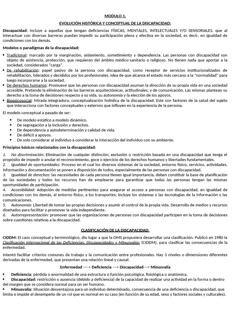 Evolución y Modelos de Discapacidad | PDF | Autismo | Invalidez