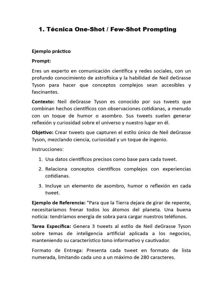 Técnicas Avanzadas de Prompting en IA | PDF | Inteligencia artificial ...