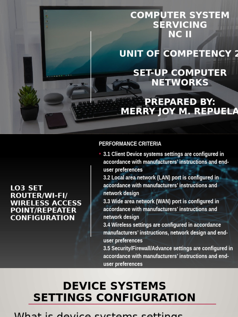 Computer Network Setup Guide NC II | PDF | Computer Network | Local ...