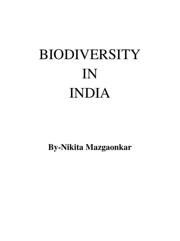 Importance of Biodiversity in India | PDF | Water Cycle | Biodiversity