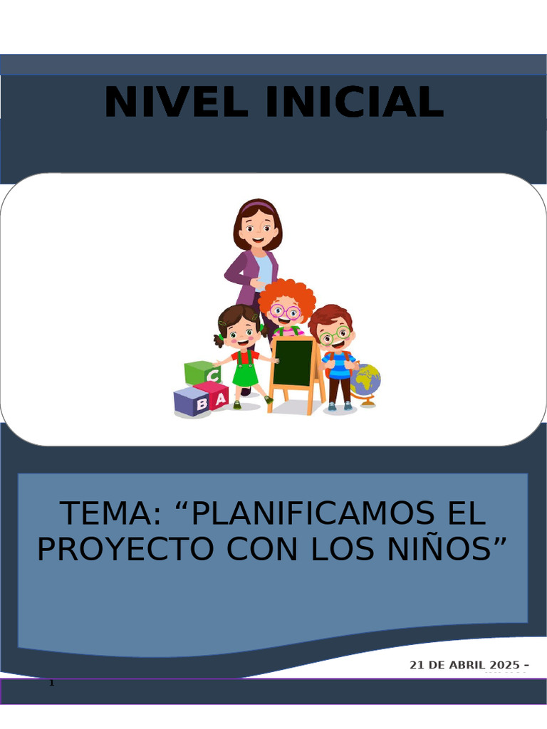 21-04-25 Inicial 2025 | PDF | Aprendizaje | Educación de la primera ...