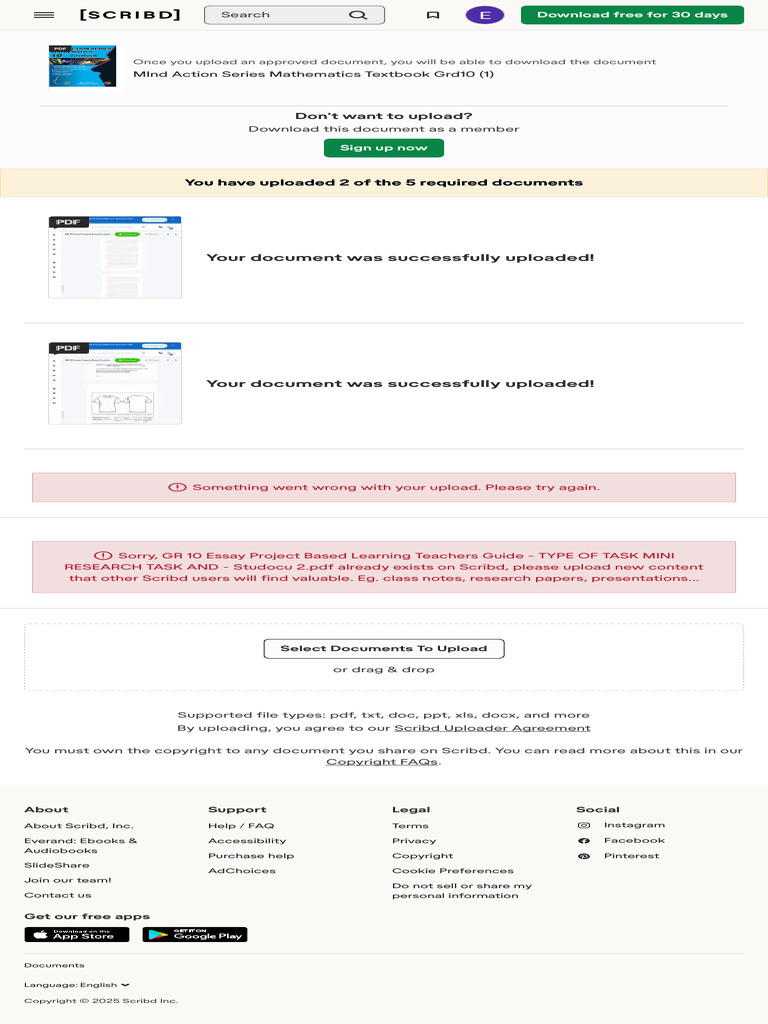 Upload A Document Scribd | PDF