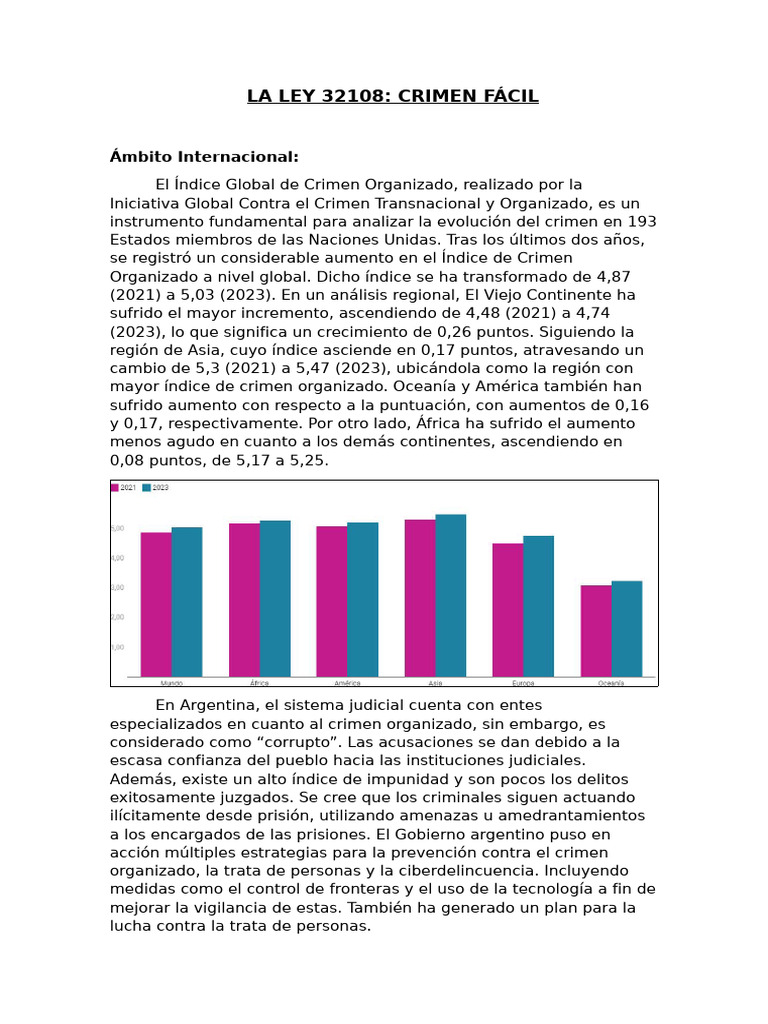 Ley 32108: Impacto en el Crimen Organizado | PDF | Crimen organizado ...
