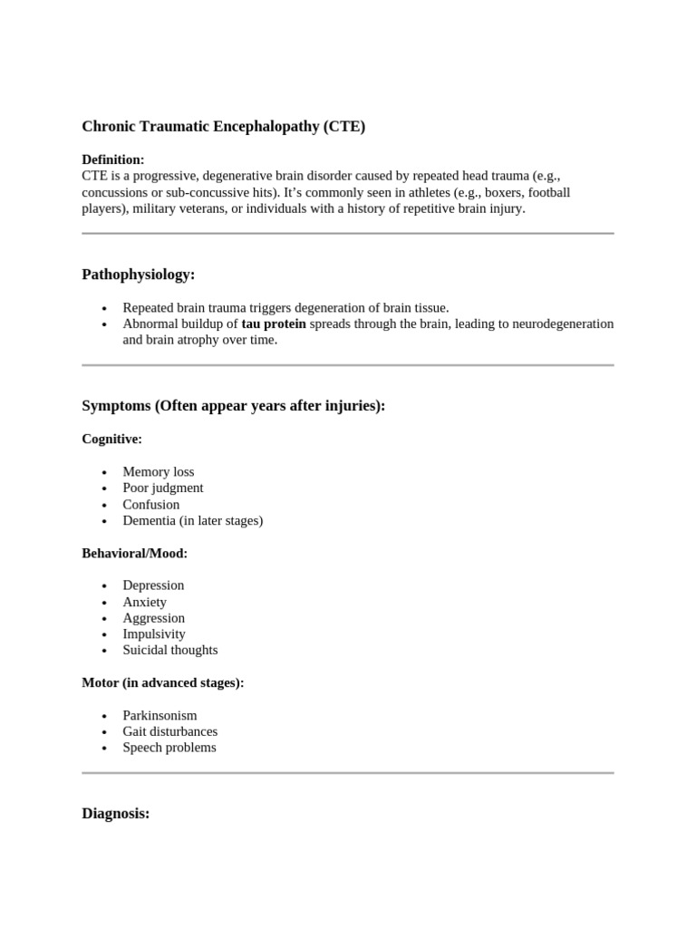 CHRONIC TRAUMATIC ENCEPHALOPATHY ICD 10 visual data 7