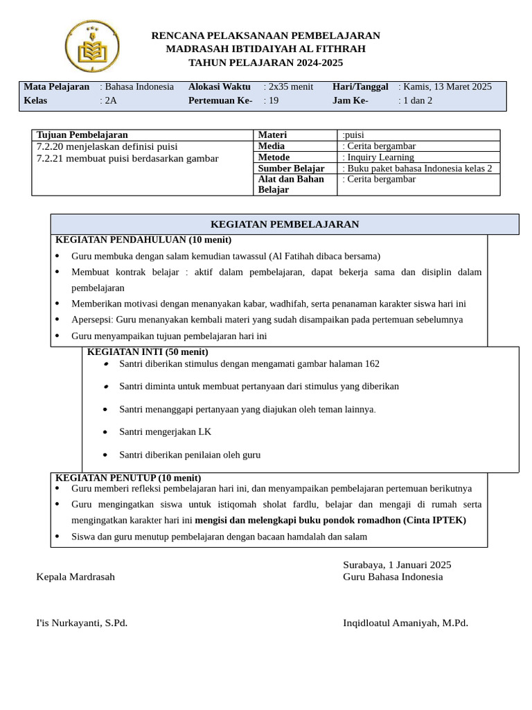 RPP B.indo Maret P2. 3 | PDF