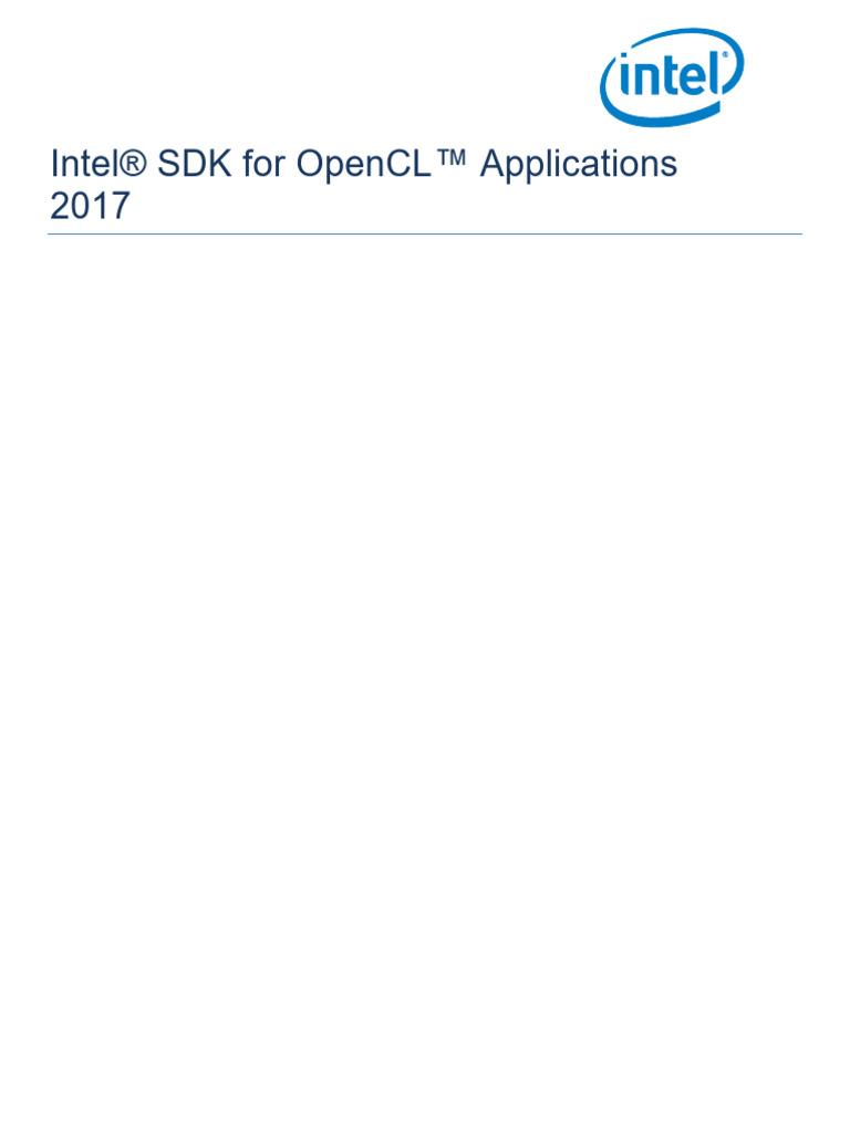 Intel SDK for OpenCL 2017 Release Notes | PDF | Graphics Processing ...