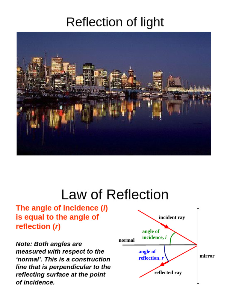 Light Reflection and Refraction Concepts | PDF | Refraction ...