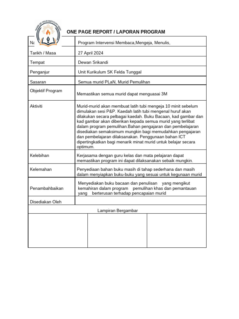OPR Program Intervensi 3M | PDF