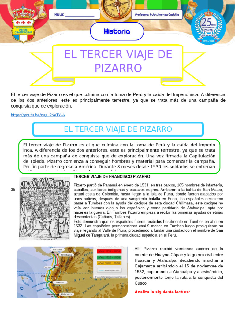 Tercer Viaje de Pizarro y la Caída Inca | PDF | Francisco Pizarro