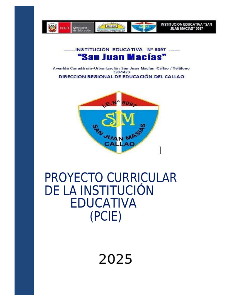 Proyecto Curricular 2025 San Juan Macías | PDF | Aprendizaje | Plan de ...