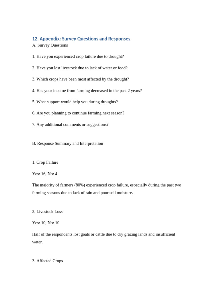 Appendix Survey Section Tshifudi Updated | PDF