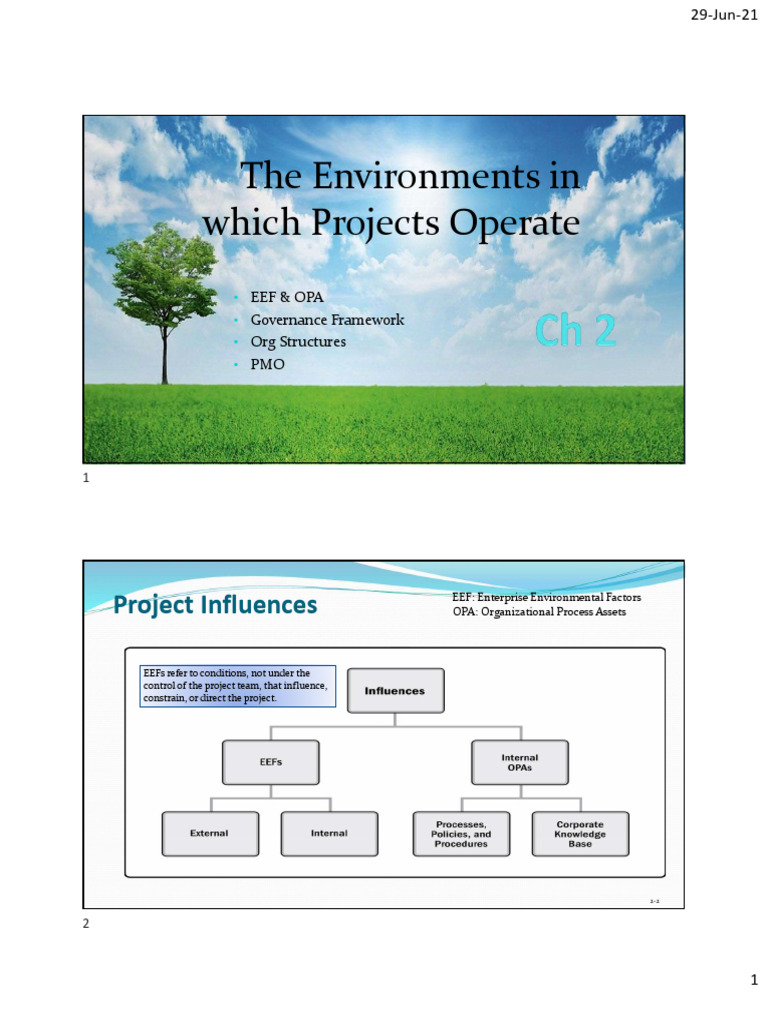 PMP Ch2 - Environments | PDF | Project Management | Governance