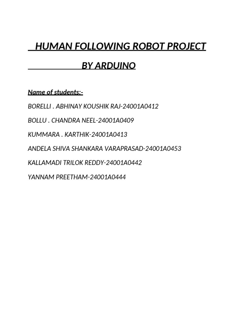 Human Following Robot Project | PDF | Infrared | Thermography