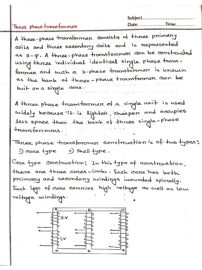 Three Phase Transformer | PDF