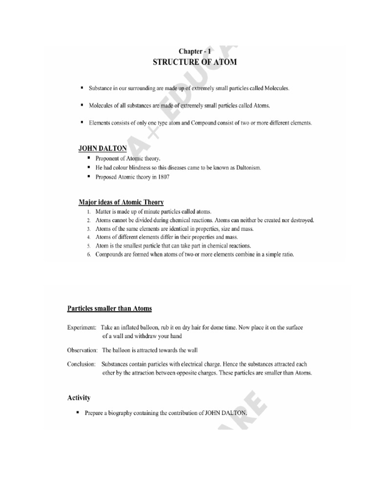 First 3 Class Notes for the Chapter-1 | PDF