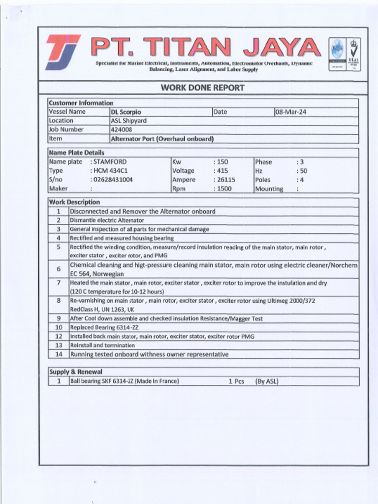 Alternator Report | PDF
