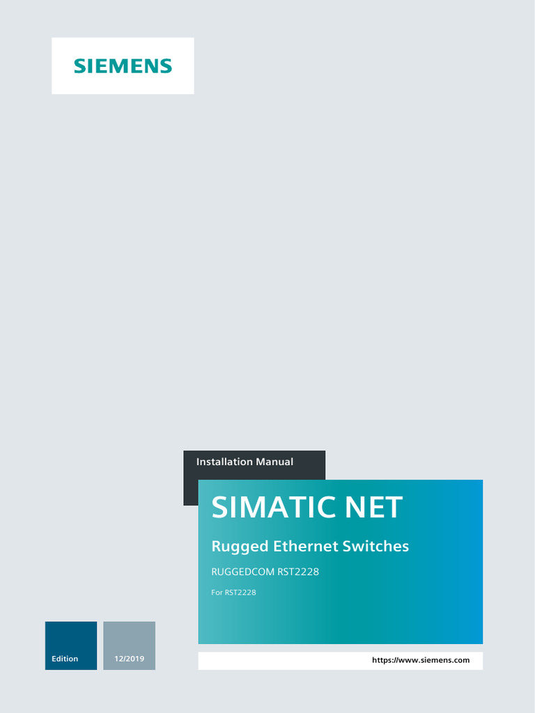RUGGEDCOM RST2228 Installation Manual | PDF | Ethernet | Electrical ...