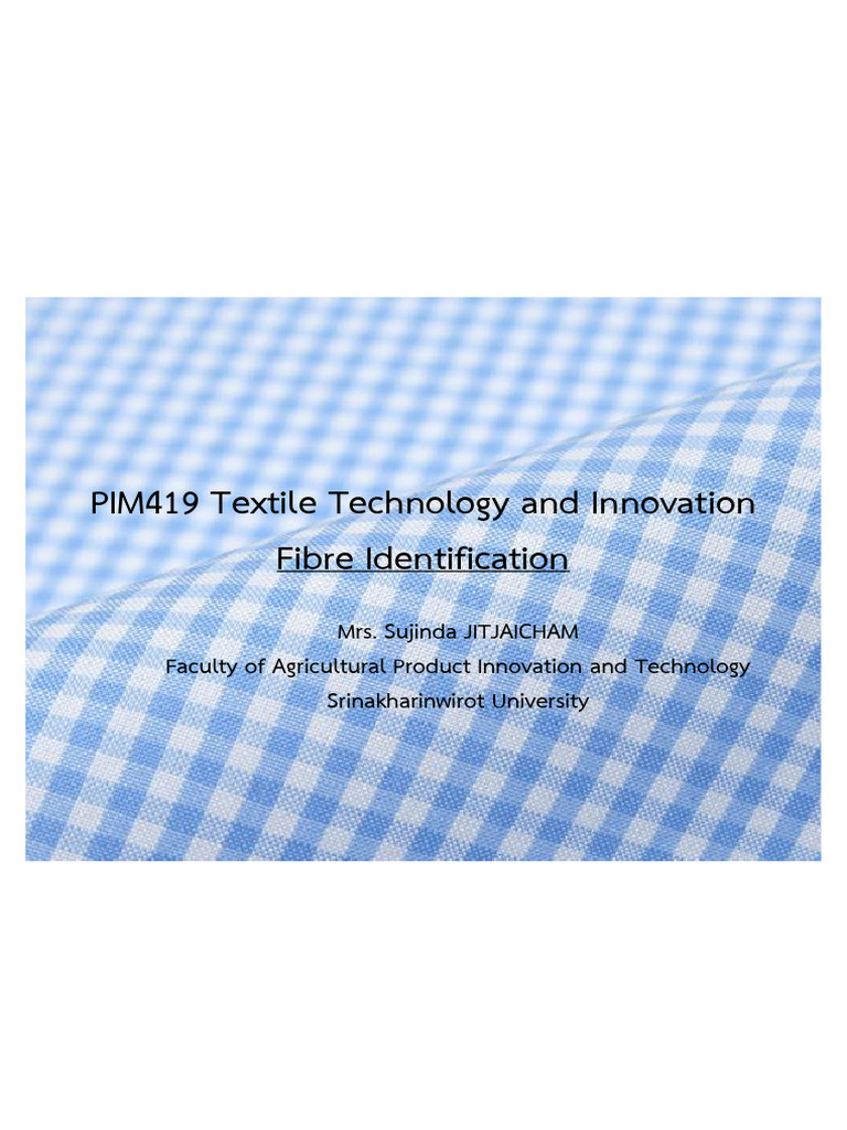 Fibre Identification Techniques in Textiles | PDF | Fibers | Acid